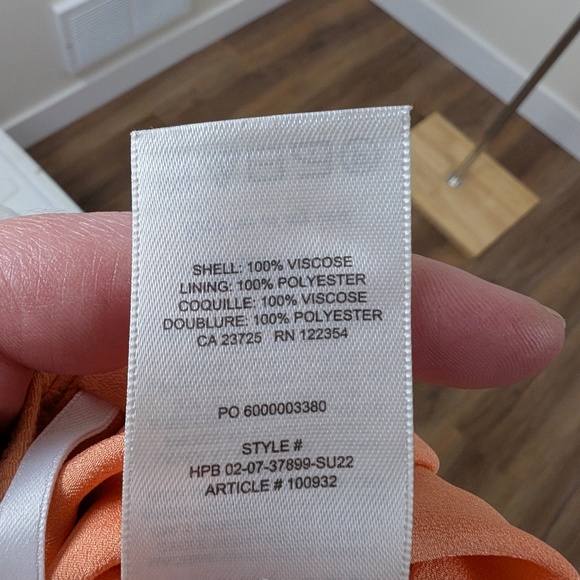 Sunday Best Tatiana Peach Orange Mini Skirt Slit Crepe Short Fitted Tight - Picture 5 of 7